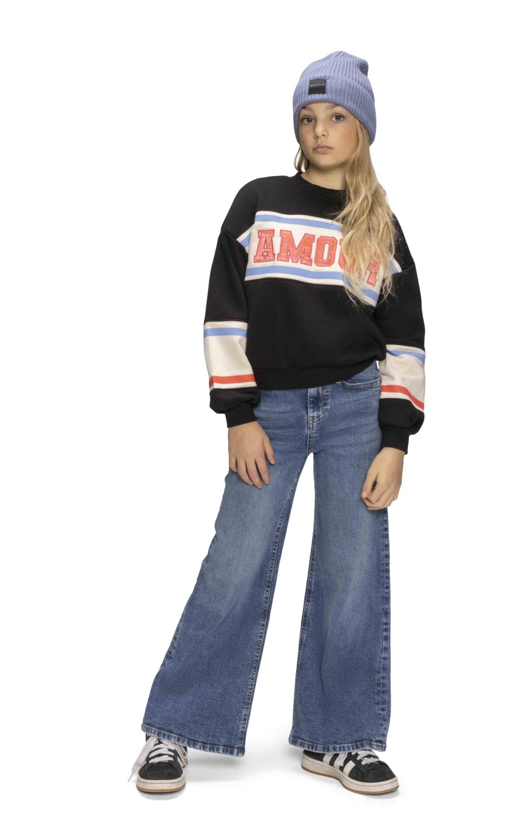 Celeste Wide - medium indigo denim